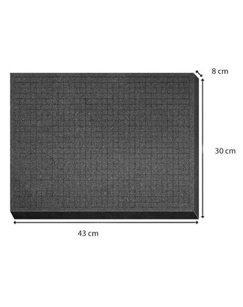 Pluk skum til kuffert 30x43x8cm